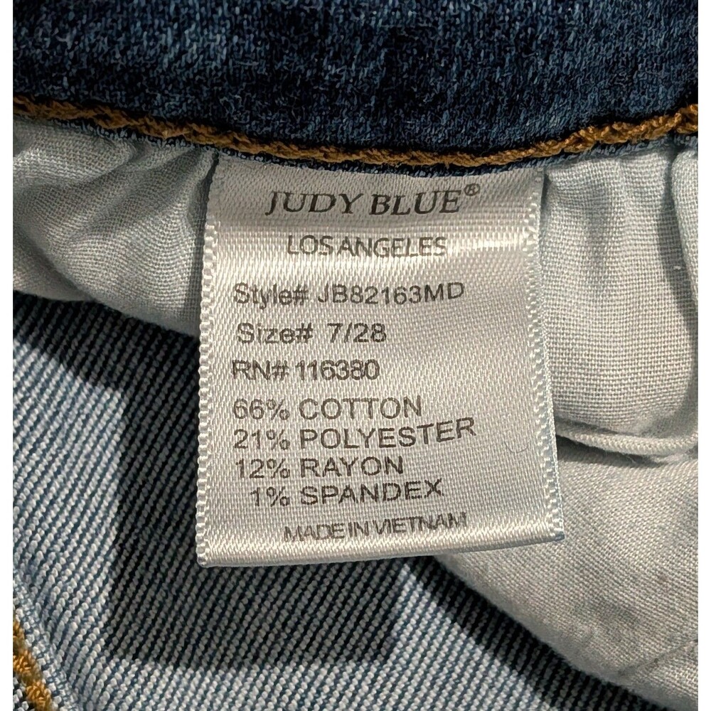 Judy Blue Trouser Flare Jeans Womens 7/28 Denim - Picture 8 of 9